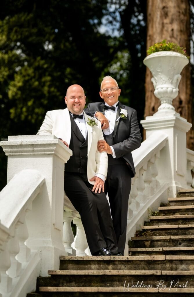 Stylish groom portrait at Plas Maenan Country House, North Wales.