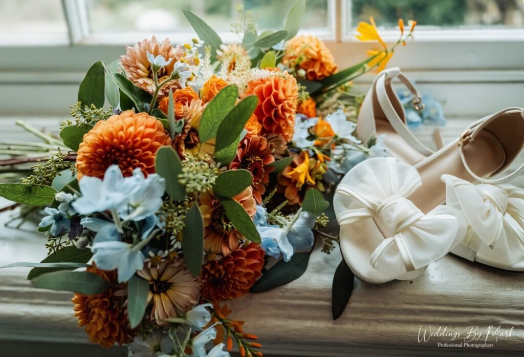 Gorgeous Bouquet Emma & James Mosborough Hall: