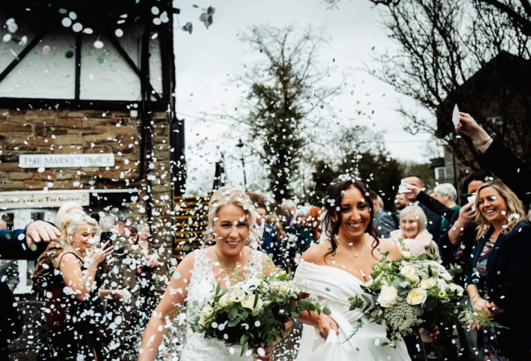 Wedding Photography & Highlight Video of the confetti shot at last drop village hotel