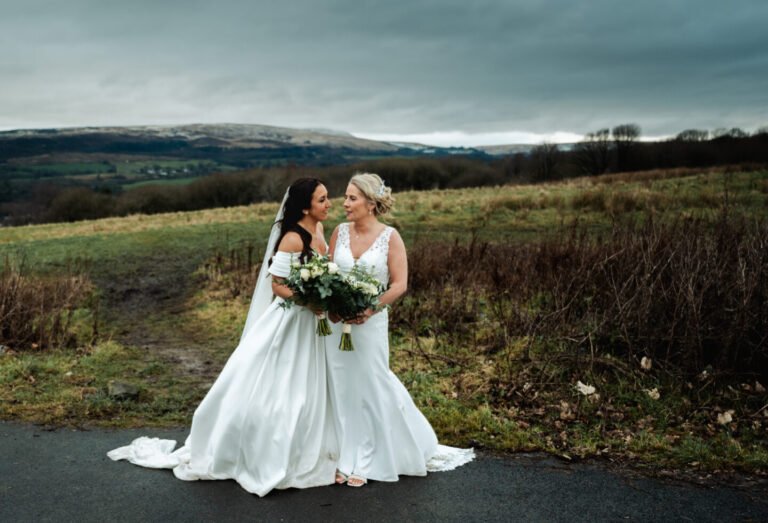 Stunning Wedding Photography of the rolling hills at the Last Drop Village Hotel Bolton