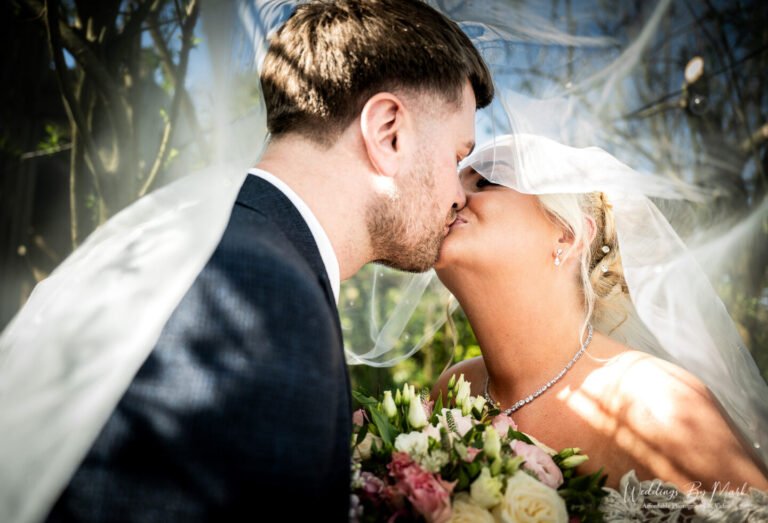 A romantic moment for Rose & Craig at The Grains Bar Wedding & Events Venue Oldham